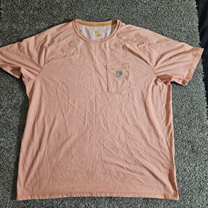 Carhartt Mens T-Shirt Mens 2XL Peach Pocket Tee With Logo Relaxed 100410 P04